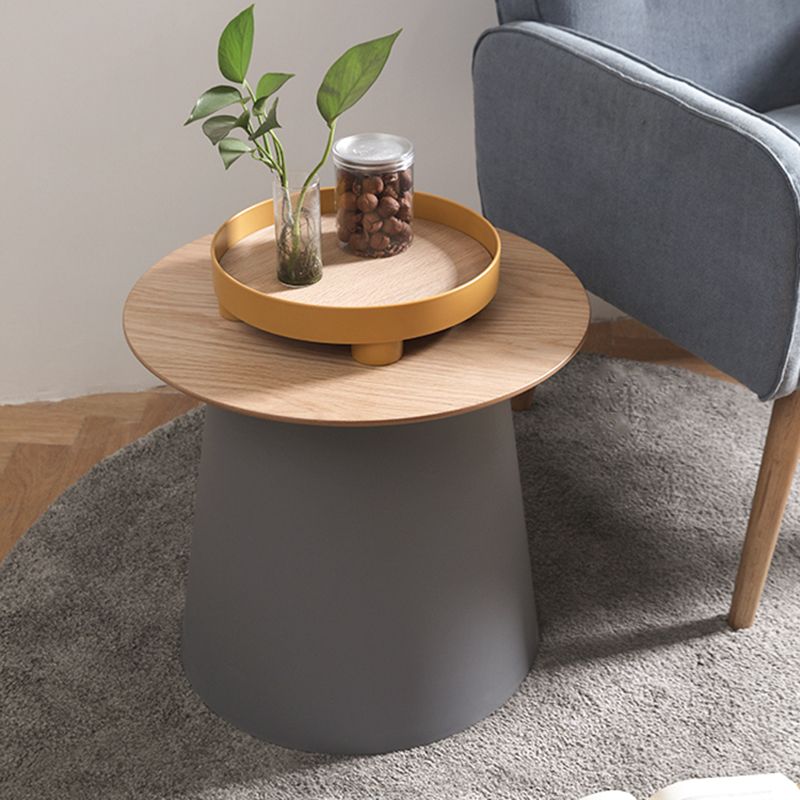 Pedestal Base Design Cocktail Table RoundSolid Wood/acrylic Top Coffee Table Clearhalo 'Coffee & Accent Tables' 'Coffee Tables' 'coffee_tables' 'furn' 'furn_coffee_tables' 'Furniture' 'furniture_coffee_tables' 'Living Room Furniture' 1200x1200_02771ee5-2b97-4573-85d5-6f8e42b0d1bf