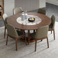 Walnut Color Solid Wood Round Dining Table Round Turntable Furniture with Pedestal Base Clearhalo 'Dining Tables & Seating' 'Dining Tables' 'dining_table' 'furn' 'furn_dining_table' 'Furniture' 'Kitchen & Dining Furniture' 1200x1200_027ab66f-0544-4bfa-9afe-c50dfa2eb95d