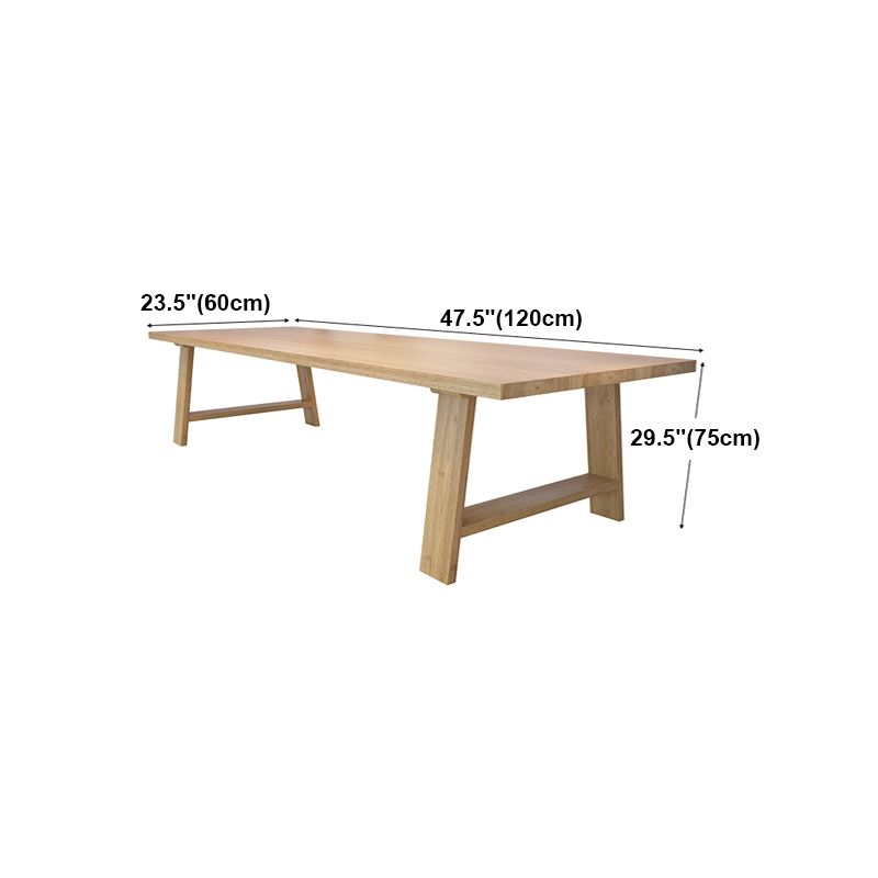 Rectangular Solid Wood Meeting Table Home Office Modern Writing Desk ...