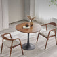 Round Dining Table Set 1/3 Pcs Solid Wood Top Dining Table and Arm Chairs