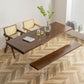 Modern Style Dining Table Solid Wood Rectangle Table with Acrylic Base