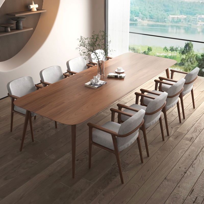 Rectangle Pine Solid Wood Table in Brown Modern Dining Table with 4 Legs for Restaurant Clearhalo ' dining_table' 'Dining Tables & Seating' 'Dining Tables' 'furn' 'furn_dining_table' 'Furniture' 'furniture_dining_table' 'Kitchen & Dining Furniture' 'kitchen&dining_furn' 'kitchen' 'kitchen_dining_table' 1200x1200_0280647e-8fe1-48aa-ab05-40d064f793ab