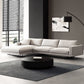 Square Arm Linen Sofa with Chaise Contemporary 4-Steater Loose Back Sofa in White Clearhalo 'furn' 'furn_sectionals' 'Furniture' 'Living Room Furniture' 'Sectionals' 1200x1200_028082ee-8aa0-44b5-b20c-837eb2d0bf58