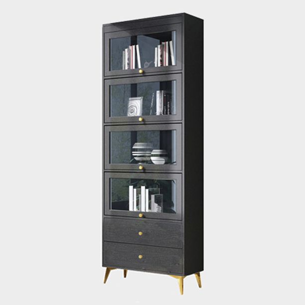 Modern Style Bookcase Standard Closed Back Wooden Bookshelf with Doors Clearhalo 'Bookcases' 'furn' 'furn_bookcases' 'Furniture' 'Office Furniture' 1200x1200_0280987d-dffc-47b5-b705-fdcfe358896e