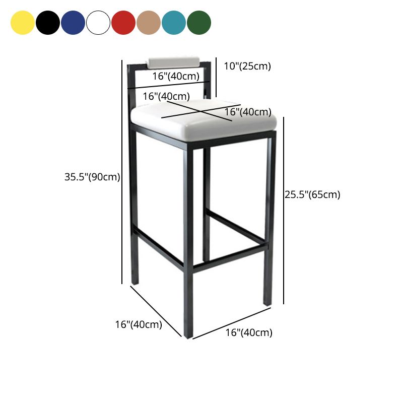 Black Iron Low Back Barstool Industrial Restaurant Tall Stool with Square Seat Clearhalo 'Bar Furniture' 'Bar Stools' 'bar_stools' 'furn' 'furn_bar_stools' 'furniture_bar_stools' 'Kitchen & Dining Furniture' 'kitchen&dining_furn' 'kitchen' 'kitchen_furn' Furniture' 1200x1200_028228f3-81f1-4a07-8ab1-a1078c1f6bd1