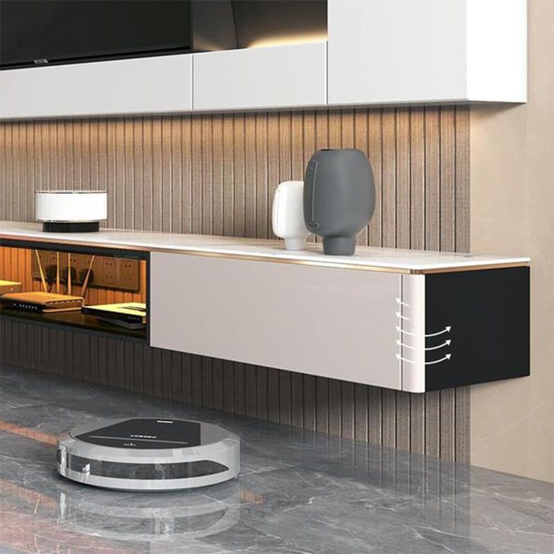 Consola de televisión contemporánea Consola de medios de televisión de piedra para sala de estar