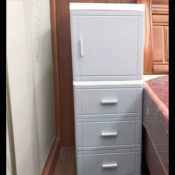 37,4 "H-Nachttisch-Plastik-Nachttisch mit 1 Tür und 2/3-Drawer