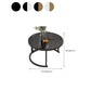 Round Coffee Or End Table Glam Drum Coffee Table in Black and White Clearhalo 'Coffee & Accent Tables' 'Coffee Tables' 'coffee_tables' 'furn' 'furn_coffee_tables' 'Furniture' 'Living Room Furniture' 1200x1200_02844b16-1c12-4788-abe7-fe7b626288fc