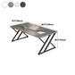 Modern Style Office Desk Sintered Stone Writing Desk with Metal Legs for Home Clearhalo 'furn' 'furn_office_desk' 'Furniture' 'furniture_office_desk' 'Office Desks' 'Office Furniture' 'office_desk' 1200x1200_0284f185-3bf2-43bb-926c-cb8b521c5a69