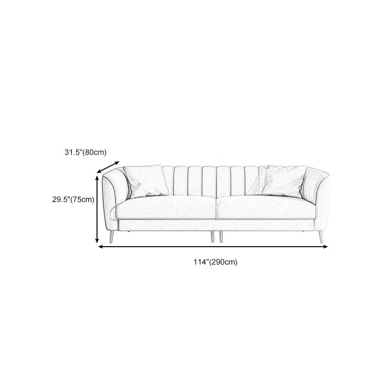 Gold Mid Century Modern Sewn Pillow Back Sofa 29.53"High Tuxedo Arm Sofa, Pink Clearhalo 'furn' 'furn_sofas' 'Furniture' 'furniture_sofas' 'Living Room Furniture' 'Sofa' 'sofas' 1200x1200_02852cca-5215-4419-8960-c1189ca17e89