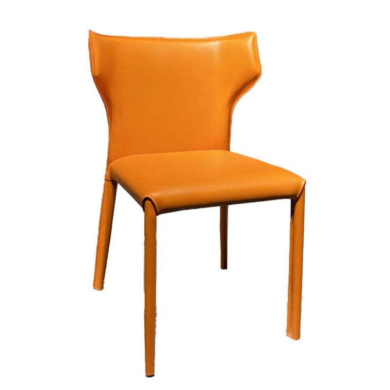 Upholstered Armless Dining Chairs Home Leather Side Chairs with Metal Legs Clearhalo ' kitchen&dining_furn' 'Dining Chairs' 'Dining Tables & Seating' 'dining_chair' 'furn' 'furn_dining_chair' 'Furniture' 'furniture_dining_chair' 'Kitchen & Dining Furniture' 'kitchen' 1200x1200_0285a58a-2dc2-48b5-9758-cf437a4d36f6