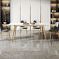 Metal Traditional Luxury Rectangle Indoor Table Sintered Stone Table with 4 Legs Clearhalo ' dining_table' 'Dining Tables & Seating' 'Dining Tables' 'furn' 'furn_dining_table' 'Furniture' 'furniture_dining_table' 'Kitchen & Dining Furniture' 'kitchen&dining_furn' 'kitchen' 'kitchen_dining_table' 1200x1200_0285e7e1-312c-4271-8384-481fc8df500e