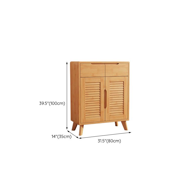 Door and Drawer Accent Cabinet Wood Cabinet in Brown/Natural Clearhalo 'Cabinets & Chests' 'cabinets_chests' 'furn' 'furn_cabinets_chests' 'Furniture' 'Living Room Furniture' 1200x1200_02862b4f-8093-45c9-93fd-7efbd095c9b0