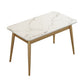 White Rectangle Dining Table Traditional Luxury Dining Table with Metal Base Clearhalo 'Dining Tables & Seating' 'Dining Tables' 'dining_table' 'furn' 'furn_dining_table' 'Furniture' 'furniture_dining_table' 'Kitchen & Dining Furniture' 'kitchen' 'kitchen_dining_table' 1200x1200_0286d5cb-c2cd-4983-8cf5-ac9f387ec64b