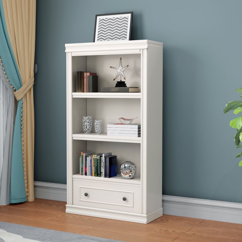 Scandinavian Style Bookcase with Drawers White Shelf Bookcase for Home and Office Clearhalo 'Bookcases' 'furn' 'furn_bookcases' 'Furniture' 'furniture_bookcases' 'kitchen' 'kitchen_bookcases' 'Living Room Furniture' 'Office Furniture' 1200x1200_02880add-5427-486b-85a2-47dc0fea005e