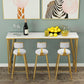 Contemporary Indoor Counter Height Dining Table Marble Rectangle White Bistro Table Clearhalo 'Bar Furniture' 'Bar Tables' 'bar_tables' 'furn' 'furn_bar_tables' 'Furniture' 'furniture_bar_tables' 'Kitchen & Dining Furniture' 1200x1200_0289aa65-c8dd-41a0-ac00-c5cd1e10c694