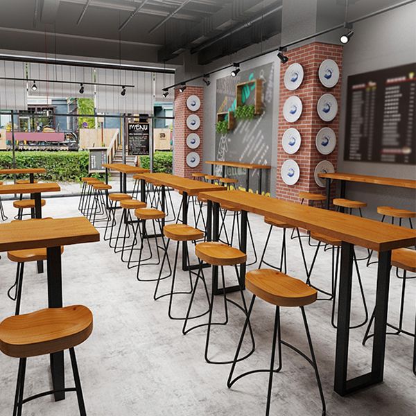 Rectangle Sled Base Solid Wood Bar Table for Kitchen Dining Room Clearhalo 'Bar Furniture' 'Bar Tables' 'bar_tables' 'furn' 'furn_bar_tables' 'Furniture' 'Kitchen & Dining Furniture' 1200x1200_028b2a05-0011-4b1b-b0e0-f60f0f94f28c