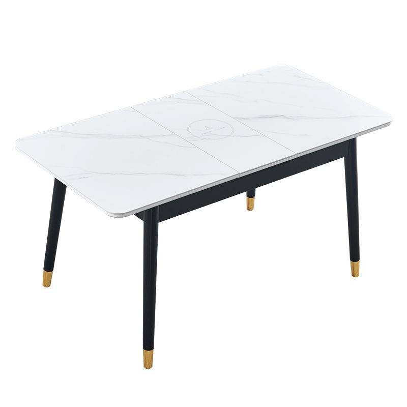 Contemporary Rectangle Dining Room Table White Sintered Stone Table with 4 Legs Clearhalo ' dining_table' 'Dining Tables & Seating' 'Dining Tables' 'furn' 'furn_dining_table' 'Furniture' 'furniture_dining_table' 'Kitchen & Dining Furniture' 'kitchen&dining_furn' 'kitchen' 'kitchen_dining_table' 1200x1200_028d5882-22c9-45fb-9d66-e1371786a448