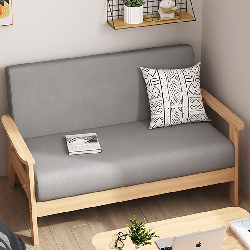 Square Arm Fabric Slipcovered 2/3 Seat Sofa with Wooden Based Clearhalo 'furn' 'furn_sofas' 'Furniture' 'furniture_sofas' 'kitchen' 'kitchen_sofas' 'Living Room Furniture' 'Sofa' 'sofas' 1200x1200_028db014-a6b4-4a0a-9c83-6242344d7c4e