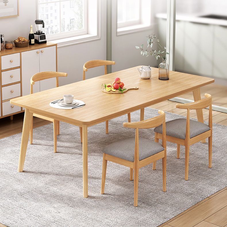 Contemporary MDF Rectangle Shape Dining Set Kitchen Standard Dining Set with 4 Legs Table Clearhalo 'Dining Room Sets' 'Dining Tables & Seating' 'dining_room_set' 'furn' 'furn_dining_room_set' 'Furniture' 'furniture_dining_room_set' 'Kitchen & Dining Furniture' 'kitchen&dining_furn' 'kitchen' 1200x1200_028dec78-a943-4b5a-83f4-8a29daaffa93