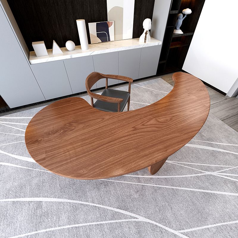 Modern Unconventional Shape Office Desk Solid Wood Writing Desk for Home Clearhalo 'furn' 'furn_office_desk' 'Furniture' 'Office Desks' 'Office Furniture' 'office_desk' 1200x1200_0290cd9a-ebbb-47cc-a351-25e45941eb0d