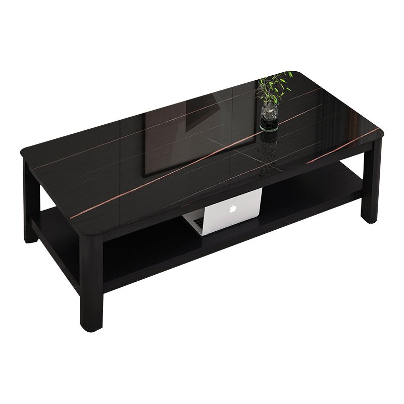 Modern Style White/Black/Grey Rock Rectangular Coffee Table with Slab Top Clearhalo 'Coffee & Accent Tables' 'Coffee Tables' 'coffee_tables' 'Furniture' 'furniture_coffee_tables' 'Living Room Furniture' 1200x1200_0290df5c-20ba-4c00-b420-edac147de958