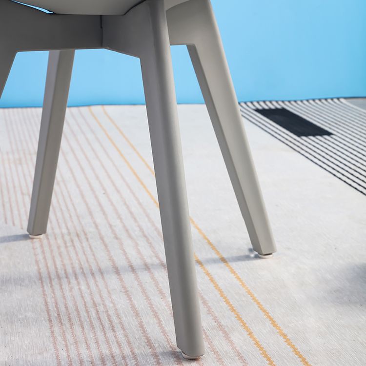 Glam Style Plastic Dining Armless Chair Upholstered Solid Back Side Chairs for Home Use Clearhalo ' kitchen&dining_furn' 'Dining Chairs' 'Dining Tables & Seating' 'dining_chair' 'Furniture' 'furniture_dining_chair' 'Kitchen & Dining Furniture' 'kitchen' 1200x1200_02918234-2d6f-4b58-b7dd-94ae006f7d1f