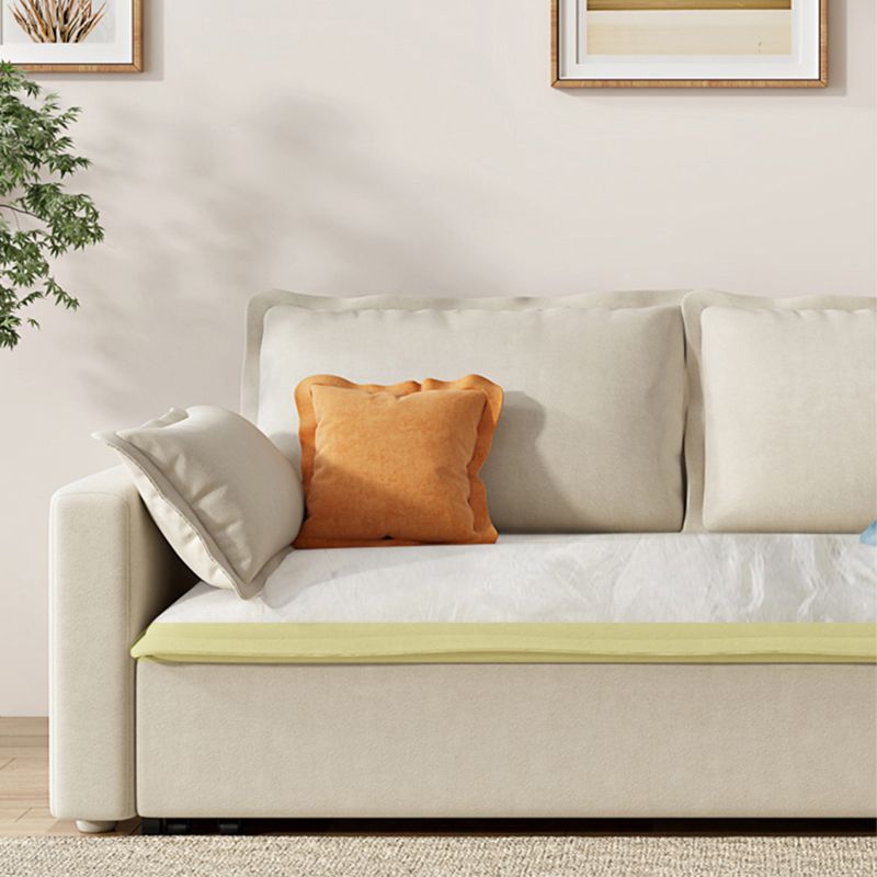 Beige Modern Loose Back Sofa Bed Standard Square Arm Sofa Bed Clearhalo 'furn' 'furn_sofas' 'Furniture' 'Living Room Furniture' 'Sofa' 'sofas' 1200x1200_0291a5c9-aeb3-4203-8912-f8b66178e2a0