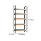 Vertical Industrial Etagere Bookshelf Steel Frame Solid Wood Shelf Bookshelf Clearhalo 'Bookcases' 'furn' 'furn_bookcases' 'Furniture' 'furniture_bookcases' 'kitchen' 'kitchen_bookcases' 'Living Room Furniture' 'Office Furniture' 1200x1200_0291bc51-6eef-42e2-ad95-86c52e50df2c