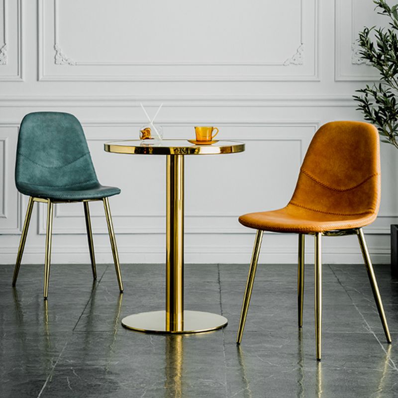 Glam Style Metal Dining Chair Dining Side Armless Chairs for Kitchen Clearhalo ' kitchen&dining_furn' 'Dining Chairs' 'Dining Tables & Seating' 'dining_chair' 'furn' 'furn_dining_chair' 'Furniture' 'furniture_dining_chair' 'Kitchen & Dining Furniture' 'kitchen' 1200x1200_0291cd0d-5a1c-47b4-9f35-2a4dbc4e5866