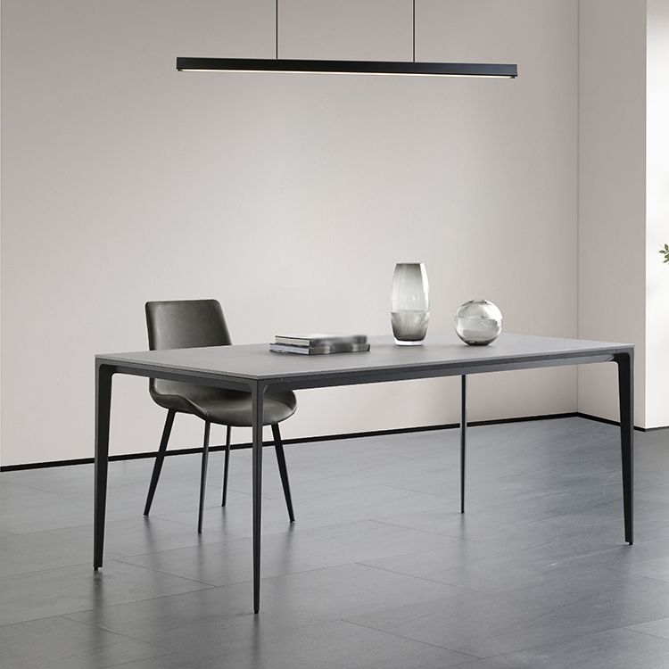 Metal Modern Rectangle Table Sintered Stone Table for Dining Room and Kitchen Clearhalo ' dining_table' 'Dining Tables & Seating' 'Dining Tables' 'Furniture' 'furniture_dining_table' 'Kitchen & Dining Furniture' 'kitchen&dining_furn' 'kitchen' 'kitchen_dining_table' 1200x1200_029331e9-6e89-4061-be26-2c3deea021f7