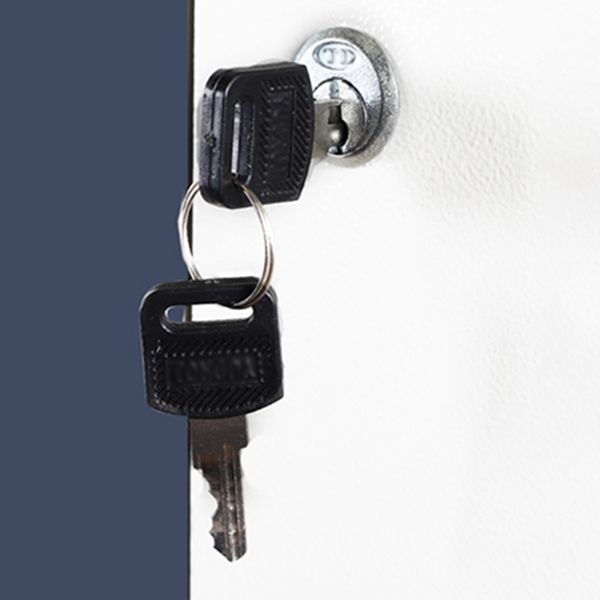 Moderne Stahlgarderobe Kabinett weiß und grauer Kleiderschrank Armoire