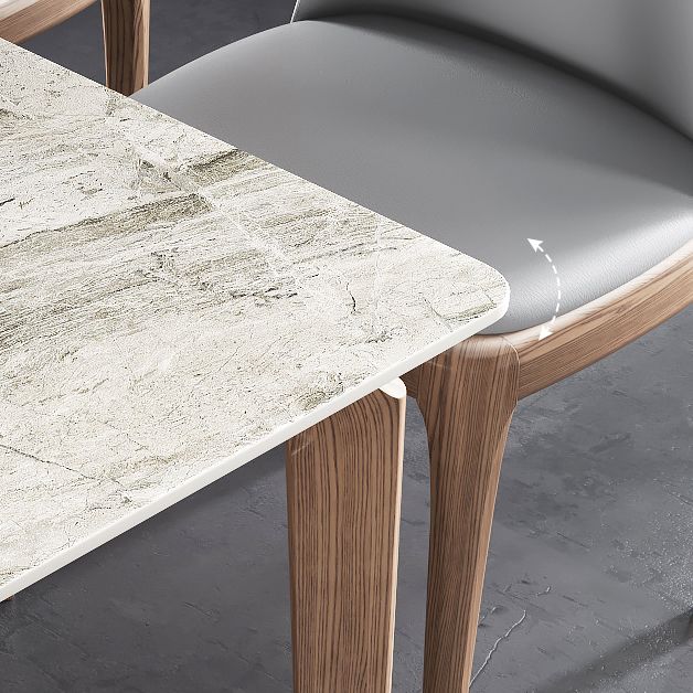 Rectangle Mid-Century Modern Dining Table Sintered Stone Table with 4 Solid Wood Legs Clearhalo ' dining_table' 'Dining Tables & Seating' 'Dining Tables' 'furn' 'furn_dining_table' 'Furniture' 'furniture_dining_table' 'Kitchen & Dining Furniture' 'kitchen&dining_furn' 'kitchen' 'kitchen_dining_table' 1200x1200_029681da-0054-4216-876a-2933c19b1b4c
