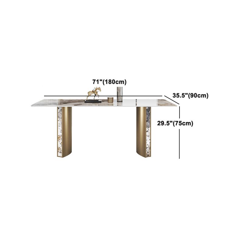 Luxury Sintered Stone Top Dining Set Rectangle 1/3/4/5/7 Pieces Dining Room Table Set