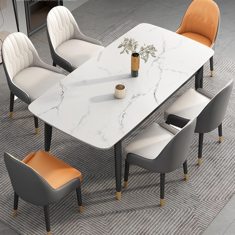 4-foot Metal Table Rectangle Stone Top Traditional Luxury Dining Site Table Clearhalo 'Dining Tables & Seating' 'Dining Tables' 'dining_table' 'furn' 'furn_dining_table' 'Furniture' 'Kitchen & Dining Furniture' 1200x1200_029820ee-9092-4a5b-a06a-3ee13117ddb2