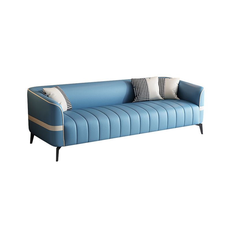Eigentijds 25.59 "H Faux Leather Tuxedo Arm Sofa voor woonkamer