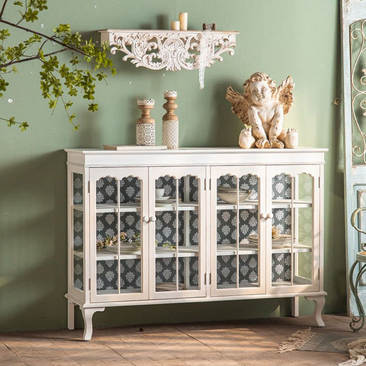 Modernismo Server di sideboard in legno Server nero/nero con porte per sala da pranzo