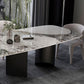 Metal Traditional Luxury Rectangle Table Sintered Stone Top Indoor Table for Kitchen Clearhalo ' dining_table' 'Dining Tables & Seating' 'Dining Tables' 'furn' 'furn_dining_table' 'Furniture' 'furniture_dining_table' 'Kitchen & Dining Furniture' 'kitchen&dining_furn' 'kitchen' 'kitchen_dining_table' 1200x1200_029b3758-9690-4b2b-8325-b1d5a22410b4