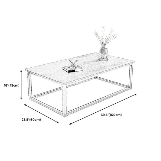Wood Frame Coffee Table Modern Rectangle Cocktail Table in Natural Clearhalo 'Coffee & Accent Tables' 'Coffee Tables' 'coffee_tables' 'furn' 'furn_coffee_tables' 'Furniture' 'furniture_coffee_tables' 'Living Room Furniture' 1200x1200_029b7361-2040-4ea9-b08b-d98c63de9b7a