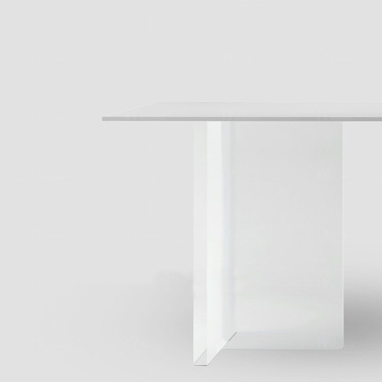 Sintered Stone Dining Table Acrylic Base Table for Dining Room Clearhalo 'Dining Tables & Seating' 'Dining Tables' 'dining_table' 'furn' 'furn_dining_table' 'Furniture' 'Kitchen & Dining Furniture' 1200x1200_029b916b-a120-453d-98e4-21a8efa155e4