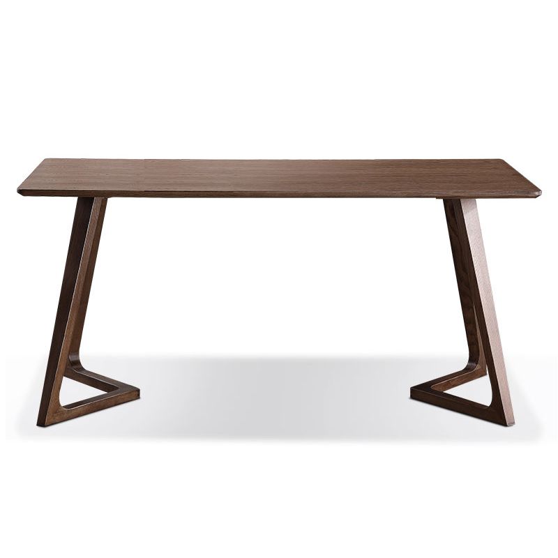 Contemporary Ash Wood Dining Table Double Pedestal Solid Wood Base Rectangle Table for Home Clearhalo ' dining_table' 'Dining Tables & Seating' 'Dining Tables' 'furn' 'furn_dining_table' 'Furniture' 'furniture_dining_table' 'Kitchen & Dining Furniture' 'kitchen&dining_furn' 'kitchen' 'kitchen_dining_table' 1200x1200_029b9c59-0073-48df-a48a-1da9189fa336