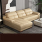38 "H Hedendaagse sectionele sofa beige leer getuft sectional