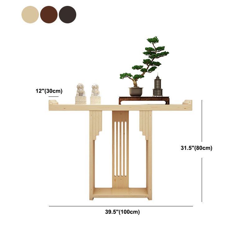 Tavolo della console del rettangolo di pino Mid-secolo moderno da 12 "W tavolo accento per Hall