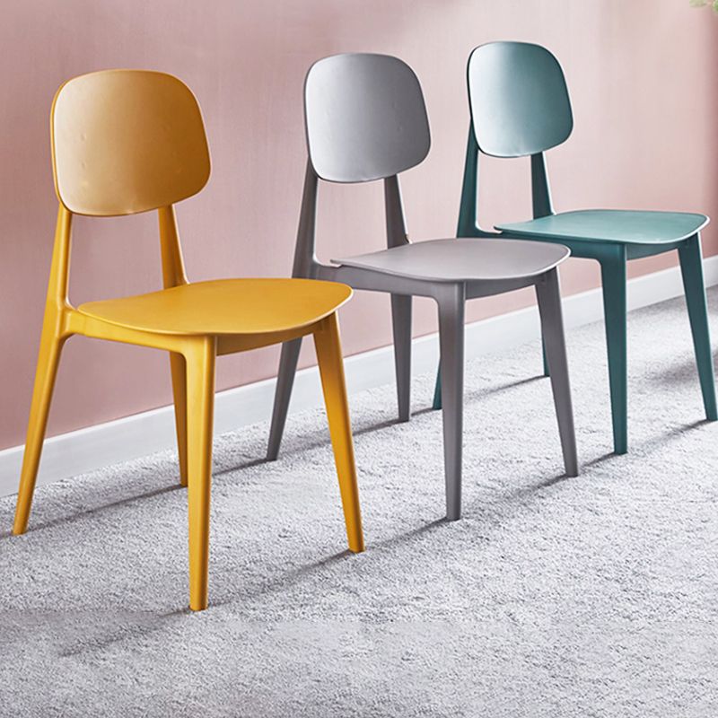 Nordic Plastic Open Back Dining Side Chair 32"H Dining Chair for Restaurant Clearhalo ' kitchen&dining_furn' 'Dining Chairs' 'Dining Tables & Seating' 'dining_chair' 'furn' 'furn_dining_chair' 'Furniture' 'furniture_dining_chair' 'Kitchen & Dining Furniture' 'kitchen' 1200x1200_029f2e7a-0898-47f6-8365-c0cea73e41e6