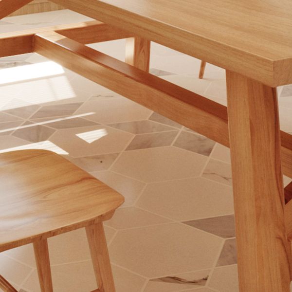 Modern Style Dining Table Solid Wood Rectangle Trestle Table for Home Clearhalo 'Dining Tables & Seating' 'Dining Tables' 'dining_table' 'furn' 'furn_dining_table' 'Furniture' 'Kitchen & Dining Furniture' 1200x1200_029fcd42-3f3f-4eb7-b96e-92854c27a8db