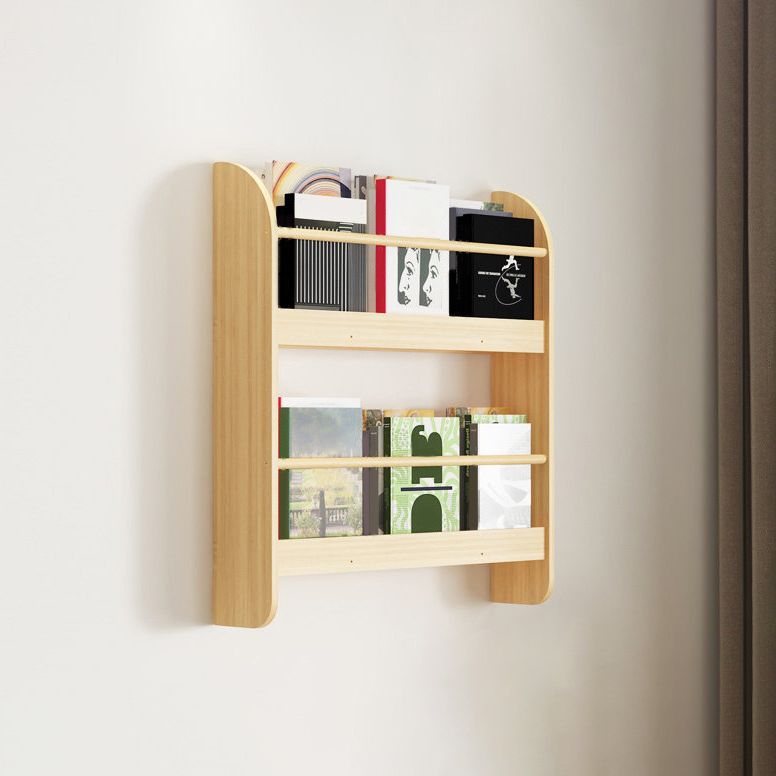 Pine Wood Wall Mounted Bookshelf Natural Scandinavian Bookcase for Bedroom Clearhalo 'Bookcases' 'Furniture' 'furniture_bookcases' 'Office Furniture' 1200x1200_02a04943-81ab-423f-8196-64c5e54d3b67
