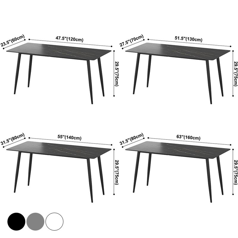 Modern Rectangle Dining Table Sintered Stone Dining Table with 4 Legs for Home Kitchen Dinner Clearhalo ' dining_table' 'Dining Tables & Seating' 'Dining Tables' 'furn' 'furn_dining_table' 'Furniture' 'furniture_dining_table' 'Kitchen & Dining Furniture' 'kitchen&dining_furn' 'kitchen' 'kitchen_dining_table' 1200x1200_02a23d30-af39-46da-b5f8-84b0ddddf095