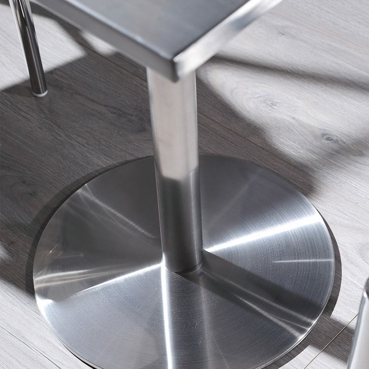 Industrial Style Stainless Steel Dining Table Square Table for Dinning Room Clearhalo ' dining_table' 'Dining Tables & Seating' 'Dining Tables' 'furn' 'furn_dining_table' 'Furniture' 'furniture_dining_table' 'Kitchen & Dining Furniture' 'kitchen&dining_furn' 'kitchen' 'kitchen_dining_table' 1200x1200_02a30c08-82d0-41e2-8d8d-cc67b0b87850