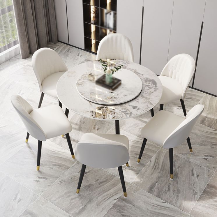 1/4/7 Pcs Metal Modern Dining Room Set with Round Table and Metal Legs Dining Set Clearhalo 'Dining Room Sets' 'Dining Tables & Seating' 'dining_room_set' 'furn' 'furn_dining_room_set' 'Furniture' 'furniture_dining_room_set' 'Kitchen & Dining Furniture' 'kitchen&dining_furn' 'kitchen' 1200x1200_02a3dd21-2b53-4849-a605-1dd6a8626877
