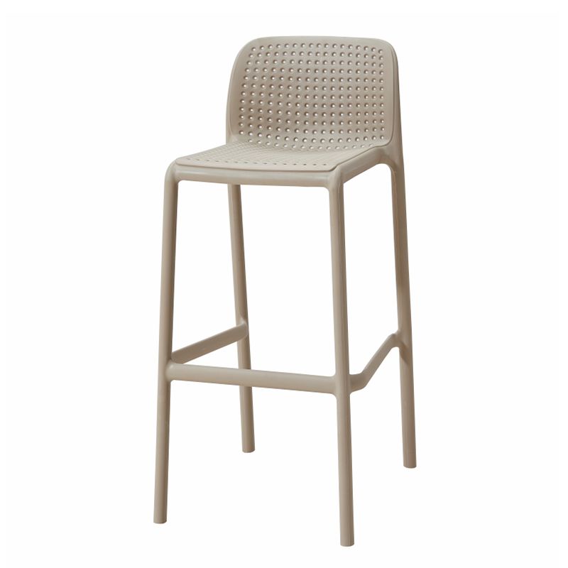 Modern Armless Backrest Counter Stool Plastic Bar Stool with Plastic Seat and Pedal Clearhalo 'Bar Furniture' 'Bar Stools' 'bar_stools' 'furn' 'furn_bar_stools' 'furniture_bar_stools' 'Kitchen & Dining Furniture' 'kitchen&dining_furn' 'kitchen' 'kitchen_furn' Furniture' 1200x1200_02a45633-7a9b-452e-84b8-99199fb40957